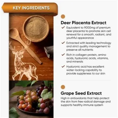 Thành phần của Deer Placenta Holistic Way 