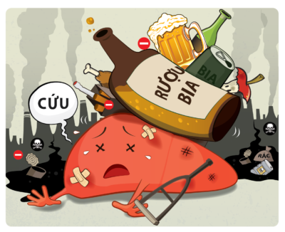 Hình ảnh rượu bia ảnh hưởng đến thận 